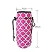 Amerzam Neoprene Lunch Bags/Lunch Boxes, Waterproof Outdoor Travel Picnic Lunch Box Bag Tote with Zipper and Adjustable Crossbody Strap (Rose Red Lunch Bag+Water Bottle Tote)