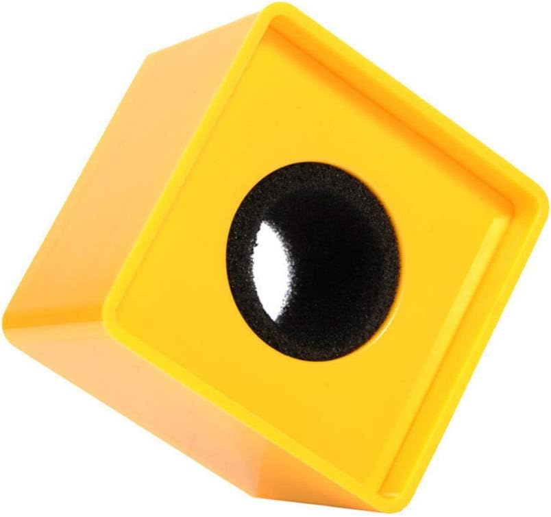 Aysekone Portable Yellow ABS Injection Molding Square Cube Shaped Interview Mic Microphone Logo Flag Station