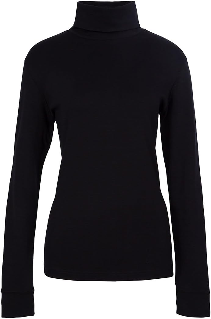 Meister Women's Cotton/Blend Roll Neck Turtleneck Top, Large, Black: Amazon.ca: Sports & Outdoors