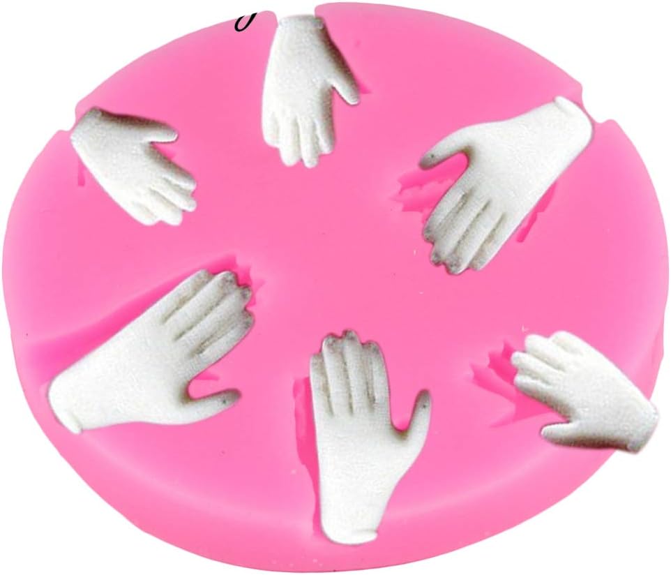 1pc Doll Toy Hand Shape Silicone Mold for DIY Pudding Candy Ice Cube Crystal Chocolate Soap Mould Cupcake Cake Topper Decoration Desserts Fondant Mold Gum Paste Jelly Shots Handmade Ice Cream