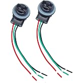 Bulbs Wire Harness Pigtail Light Socket Compatible with LED and Standard Bulbs Turn Signal Brake Light Daytime Running Lights Pack of 2 (3157B)
