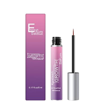 ESFORT-Natural-Eyelash-Growth-Serum, Lash Serum for Eyelash and Eyebrow Eyelash Enhancer Made of Natural Ingredients for Thick, Fluttery Lashes 5ml