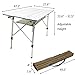 CampLand Aluminum Height Adjustable Folding Table Camping Outdoor Lightweight for Camping, Beach, Backyards, BBQ, Party and Picnic (Large)thumb 4