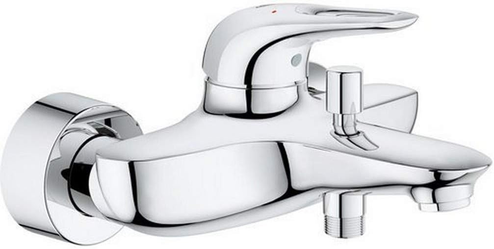 GROHE 33591003 Eurostyle Wall-Mounted Bath and Shower Mixer Tap - Chrome, Einhand-Wannenbatterie