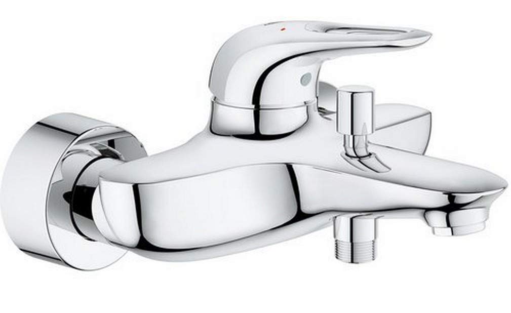 GROHE 33591003 Eurostyle Wall-Mounted Bath and Shower Mixer Tap - Chrome