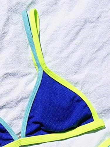 WDIRARA Women's Spaghetti Strap Bikini Set - Triangle Top & Bottoms, Stretchy Swimwear, Sizes Small-Large - View #8