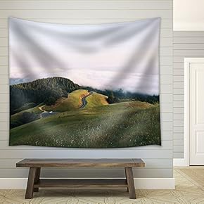 Mountain Landscape - Fabric Wall Tapestry Home Decor - 51x60 inches
