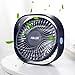 Ablon Desk Fan, Small Table Personal Portable Mini Fan Powered by USB, 3 Speed and Quiet Design for Office, Home,Outdoor Travel（Navy Blue）