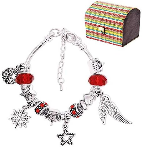 WinWonder Charm Bracelet Jewellery Making Kit Red