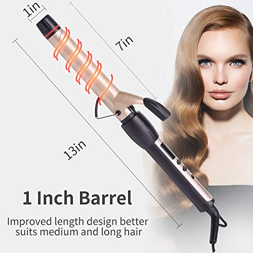 Curling Iron 1 inch Professional Curling Wand | Hair Curler,Instant Heat Ceramic Curling Iron with Adjustable Temp | Hair Products by NOVUS - Thumbnail 6