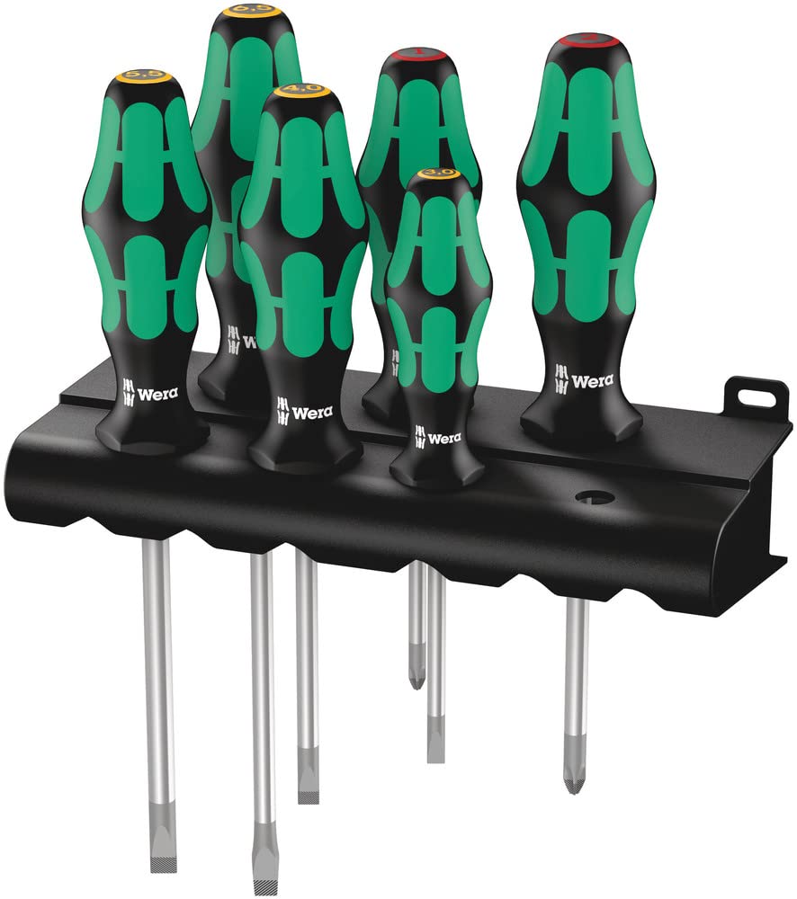 Wera 334/6 Kraftform Plus Lasertip Screwdriver Set, PH/SL, 6PC, 05105650001