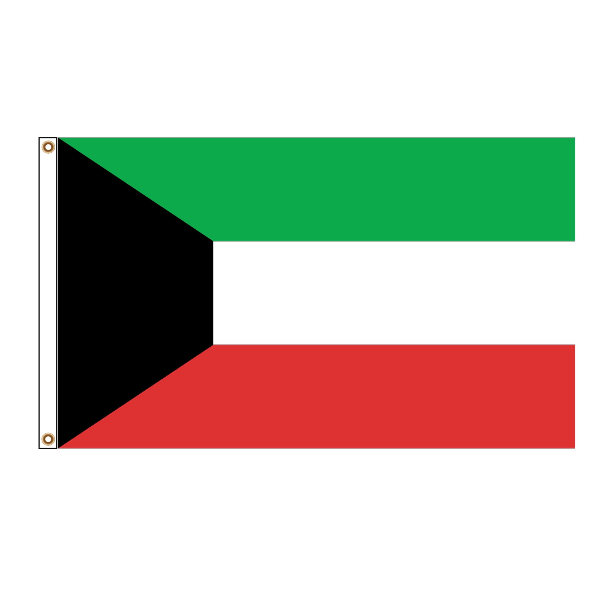 PinkDisplay Aisa flag (Kuwait)3x5ft(90x150cm) eyelets and double stitches