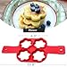 Lanyani 2-pack Silicone Perfect Pancakes Mold Nonstick Egg Ring Maker Breakfast Pancake Shaper - Round and Heart shape, flower and oval