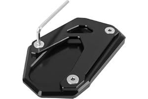 CHIFUN Kickstand Enlarger Pad Side Stand Extension Plate Replacement for Suzuki Vstrom 800DE V-strom 800 DE 1050DE 1050XT GSX-S1000 GSX-S1000GT GSX-8S(Black)