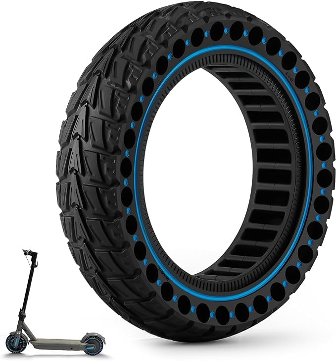 Photo 1 of ThinkMRO 1PCS 10x2.5 inches Solid Tires for Electric Scooter, 60/70-6.5 Tire for Ninebot G30 /G30D /G30E /G30E /G30LP /G30D II /G30 Max, Tire Replacement for All 10 x 2.5'' Scooter Tires (Blue)