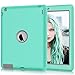 Hocase for iPad 2/3/4 Case, Rugged Slim Shockproof Soft Silicone Rubber+Hard Plastic Hybrid Dual Layer Protective Case for iPad 2nd/3rd/4th Generation (9.7-inch Display) - Teal