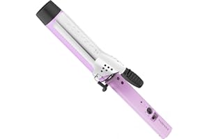 VODANA Professional GlamWave Ceramic Curling Iron, Long-Lasting Natural Curls, Instant Heat, Hair Curler, Curling Wand, Available in USA (1.6 inch, Lavender)