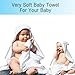 100% Organic Bamboo Hooded Baby Toddler Towel with Ears - Premium Hypoallergenic 500GSM Extra Large (35X35) with Washcloth for Boys and Girls Baby Shower Gift Set