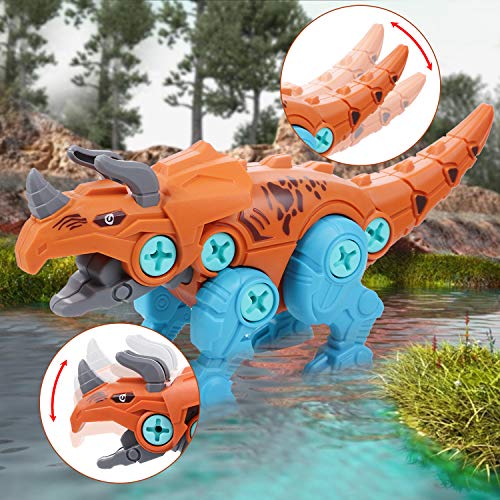 Tacobear 3er Dinosaurier Montage Spielzeug mit Schraubendreher Kinder DIY Baustelle Spielzeug STEM Spielzeug Geschenke… – Bild 6