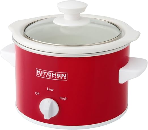 Amazon Com Kitchen Selectives Slow Cooker 1 5 Quart Red