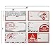 110 Count Christmas Gift Tag Stickers - Elegant Red & Silver Designs, Personalized Name Labels for Holiday Gift Wrapping
