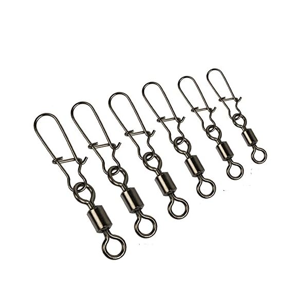 YOGAYET-Fishing-Ball-Bearing-Barrel-Swivel-with-Duo-lock-Snap-Solid-Rings-Fishing-Stainless-Steel-Rolling-Swivel-200pcslot