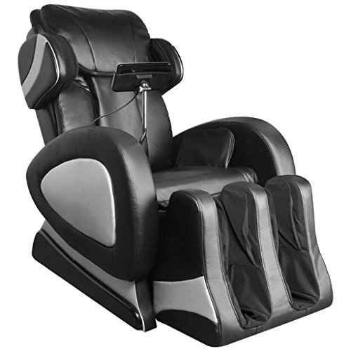 vidaXL-Poltrona-Elettrica-Massaggiante-Massaggio-Schermo-Comandi-Similpelle-Nera