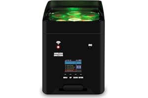 SHEHDS Rechargeable Par Lights 6x18W Remote/APP/DMX512 Control Uplighting DJ Lights RGBWA+UV 6In1 8800mAh High Capacity Battery Powered Sound Activated Stage Lighting Up Lights for Party Wedding Dance