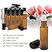 Pack of 12, 10ml Amber Glass Roll On Bottles With Stainless Steel Roller Ball for Essential Oil, Aromatherapy by Mavogel - 23ml Dropper Included
