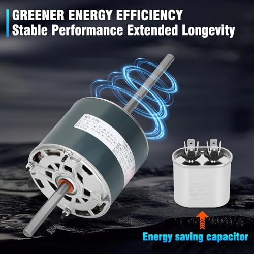 RV AC Fan Motor Replaces Fasco D1092, 1468-306, 7855MVA-A11U, Y6L457D01L, 1468A3069, 7184-0156 etc, Compatible with Coleman Mach RV Air Conditioner Motor, 1/3 HP, 115 Volts, 1675 RPM, 3-Year Warranty
