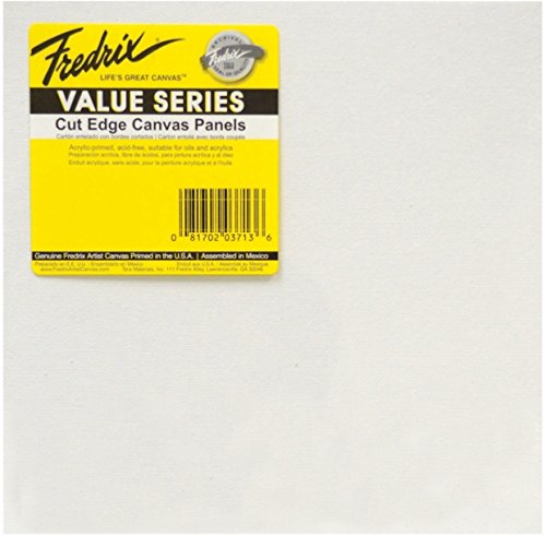 Fredrix Art Canvas Tara Square Cut Edge Canvas Panel, 12", (Pack of 6)