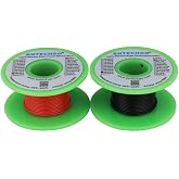 BNTECHGO 28 AWG Silicone Wire Red Black 50ft Stranded Tinned Copper Wire | Flexible 28 AWG Stranded Wire Silicone Rubber Insulation For RC Models, Drone, Robot, LED Lighting Systems, 3D Printer, DIY