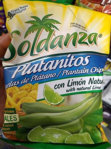 Soldanza platanitos with natural lime(con limon) 1oz, pack of 1