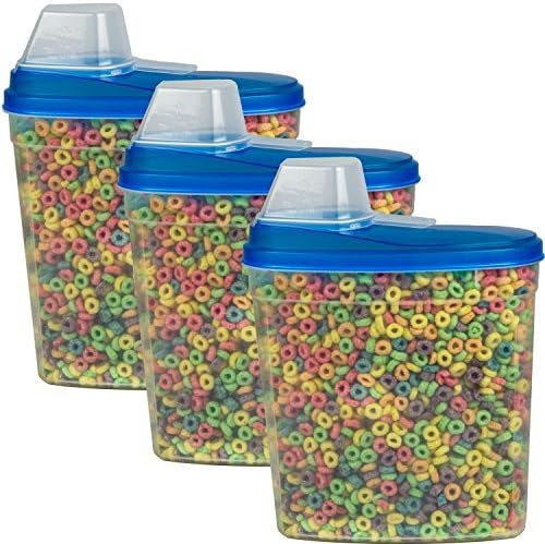 3 Pack Large Cereal Keeper Food Storage Container 23.75 Cup :New