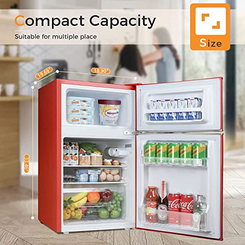 Antarctic Star Mini Fridge Compact Refrigerator 3.2Cu.Ft. AC Only 15