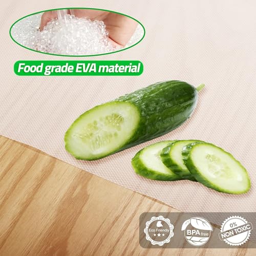 WHHZGA shelf liner EVA Drawer liner, Non Adhesive Cabinet Liner, Washable Oil-Proof for Refrigerator Liners, Fridge Pads Shelves Drawer,Cabinet, Storage,Desk Mat (Diamond Pattern) (45Wx610L)