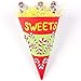 Baker Ross EF942 Candy Cane Felt Stickers - Pack of 100, Self-Adhesive Puffy Scrapbook Stickers