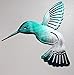 Hummingbird Teal Pair Metal Wall Art Decor 6