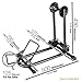 BikeHand Bicycle Floor Parking Rack Stand - for Mountain MTB & Road or Fat Bikes Indoor Outdoor Garage Storage - Max Tire Width 5