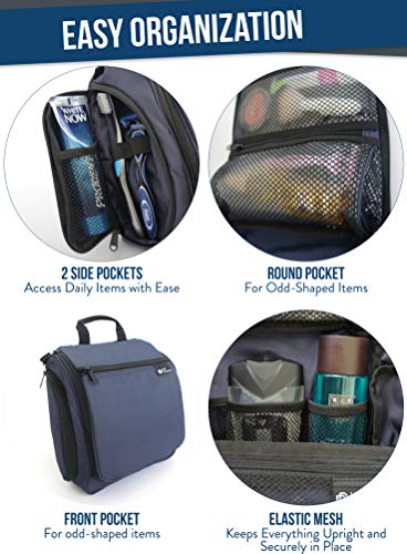 Hanging Travel Toiletry Bag for Men and Women – Large Cosmetics, Makeup and Toiletries Organizer Kit with 19 Compartments, YKK Zippers, XXL Metal Swivel Hook, Water-Resistant Nylon 5 Hanging Travel Toiletry Bag for Men and Women – Large Cosmetics, Makeup and Toiletries Organizer Kit with 19 Compartments, YKK Zippers, XXL Metal Swivel Hook, Water-Resistant Nylon