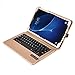 IVSO Samsung Galaxy Tab A 10.1 Keyboard case - Ultra-Thin PU Leather DETACHABLE Bluetooth Keyboard Stand Case / Cover for Samsung Galaxy Tab A SM-T580N/T585N 10.1-inch 2016 Tablet(Gold)