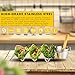 Taco Shell Stand Up Holders - 4 Pack Premium Stainless Steel Oven, Dishwasher Safe Taco Holder, Holds 3 Tacos Each Keeping Shells Neat and Upright, Also Comes With 4 Salsa Cups and 4 Wooden Spoons