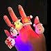 BUDI Christmas LED Finger Lights For Kids and Adults LED Rings Party Favor Rings Light Up Toys Assorted Style Pack of 50