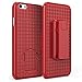 iPhone 6 Plus Case, i-Blason [Transformer] iPhone 6 Plus (5.5) Case Slim HolsterKickstand [Holster Combo] Matte finish with Apple Logo Cutout - Slim Case for iPhone 6 Plus 5.5 inch (Red)