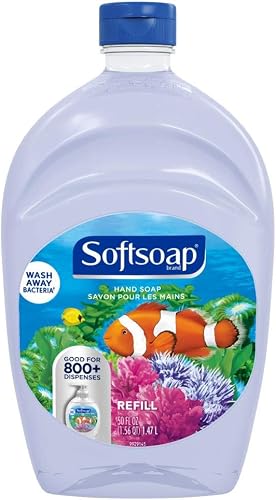 Softsoap Antibacterial Liquid Hand Soap Refill - Aquarium Series - Fresh Scent- Moisturizing Hand Wash, Savon a Main, Dermatologically Tested, for Soft Smooth Skin, 1.47 Liters (Pack of 1) (Packaging May Vary)