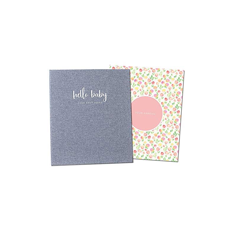 Peachly Minimalist Baby Memory Book For Girls Milestone Keepsake Journal | First Five Years Baby Girl Memory Book | Baby…