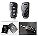 Luxury Real Carbon Fiber Key Protective Case Cover for Audi Car Fob with Retractable Flip Key