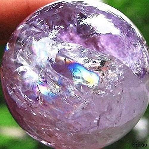 AAA+ NATURAL amethyst QUARTZ CRYSTAL rainbow BALL 70mm