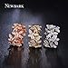 NEWBARK 10 Butterflies 18k White Gold-Plated Cubic Zircon Women's Rings Size 6.5