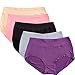Warm Sun Women's rayon derived from bamboo Multi Pack Plus Size Stretchy Soft Breathable High Middle Waist Panties Size S-34XL
